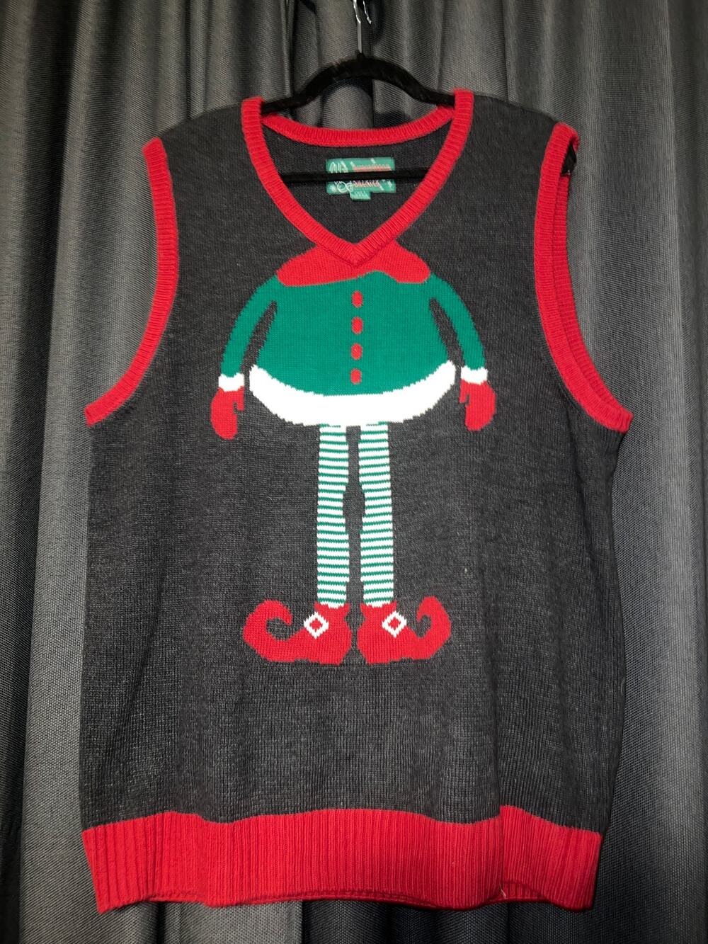 Ugly Christmas Sweater Vest Xmas Size XL